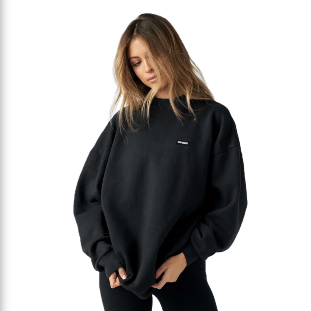 Joah Brown Black Crewneck Sweater